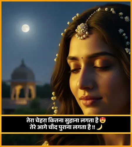Chand Shayari for Girl