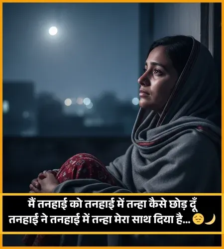 Feeling Alone Shayari Girl