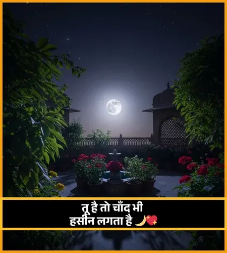 Moon Shayari in English 2 Line Love
