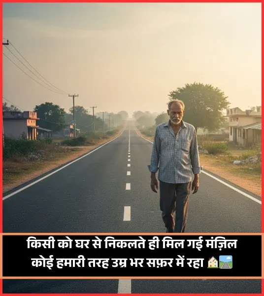 Safar Shayari in Hindi on Life